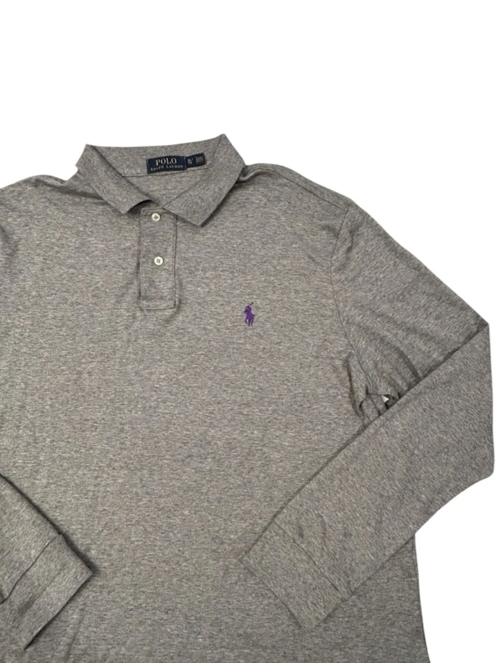 Polo Ralph Lauren Long‎ Sleeve Polo Shirt Men’s XL Cotton Purple Pony Casual
